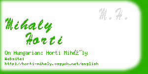 mihaly horti business card